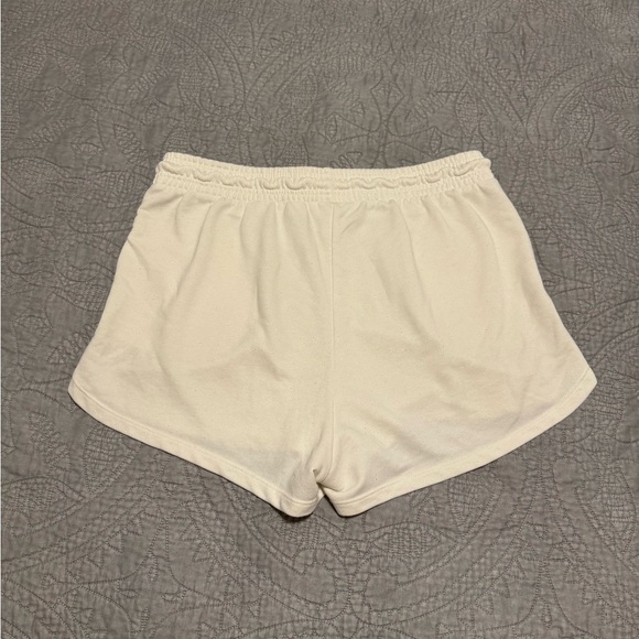 H&M Cream Drawstring Activewear Athletic Sweat Shorts with Pockets Size Large - Picture 2 of 5
